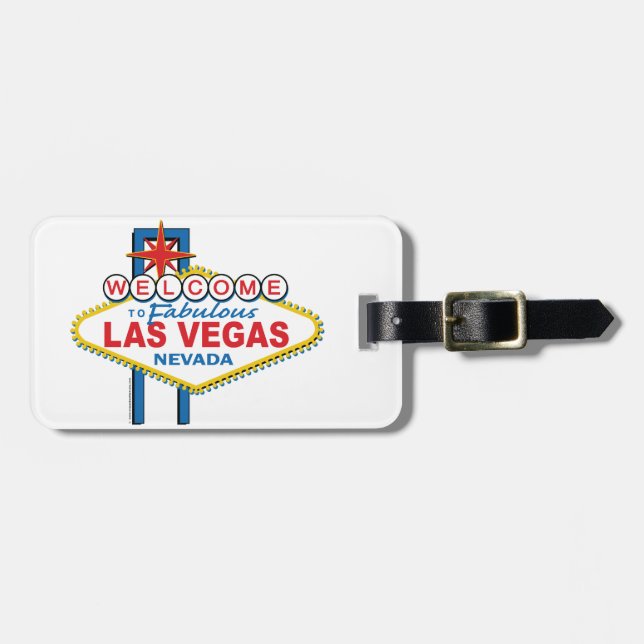 Las Vegas Retro Sign Luggage Tag (Front Horizontal)
