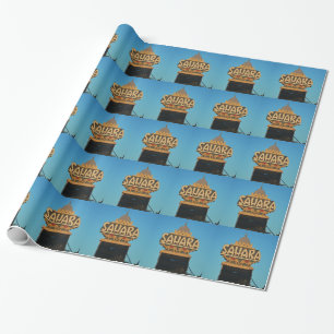Las Vegas Sahara Casino Landmark Architecture Wrapping Paper
