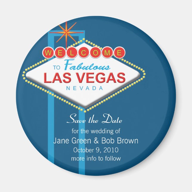 Las Vegas Save The Date Magnet (Front)