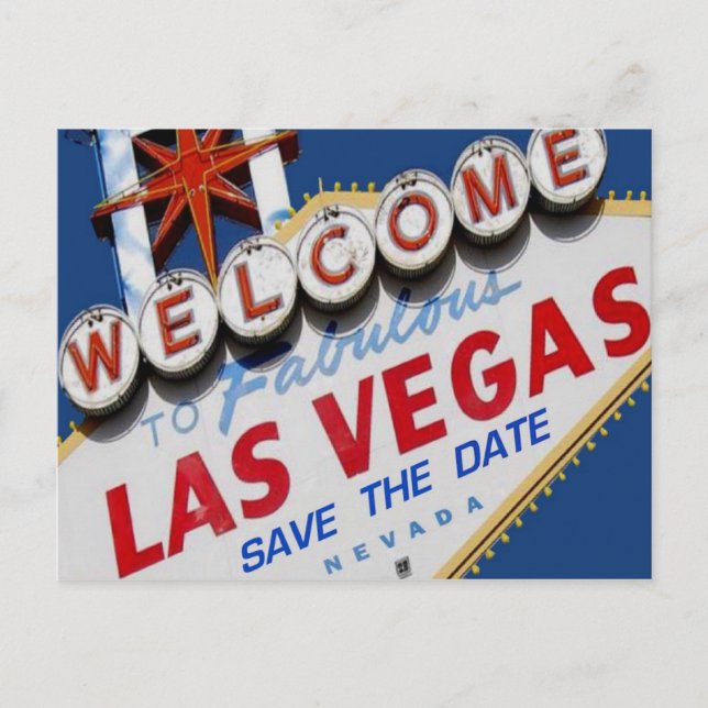 Las Vegas SAVE THE DATE Postcard (Front)