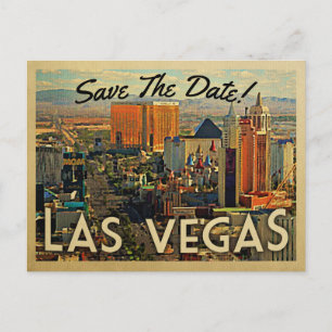 Las Vegas Save The Date Vintage Postcards