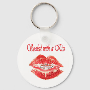 Las Vegas Sealed with a Kiss Keychain