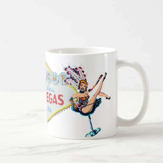 Las Vegas Showgirl and Sign Coffee Mug (Right)