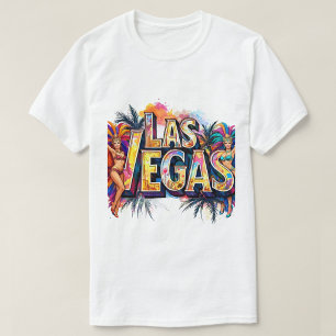 Las Vegas Showgirl Splash T‑Shirt T-Shirt