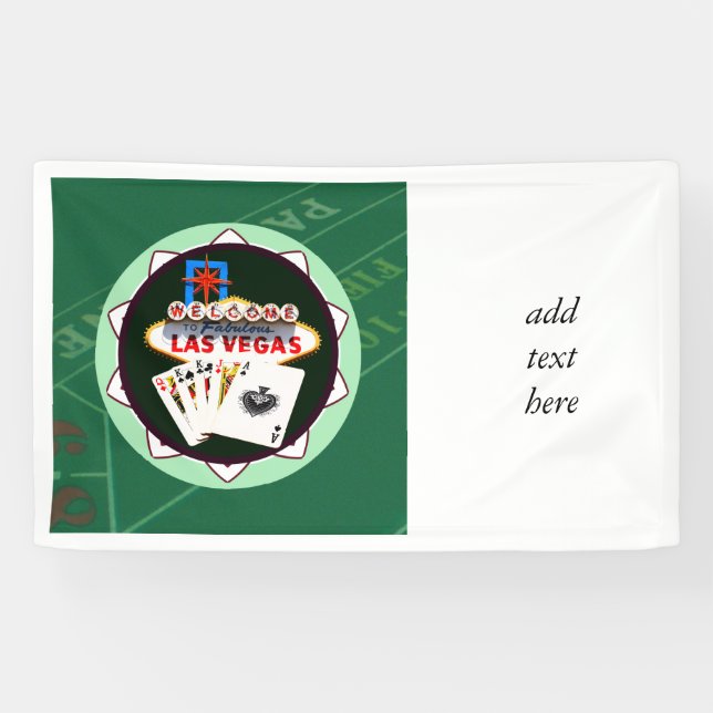 Las Vegas Sign And Two Kings Poker Chip (Horizontal)