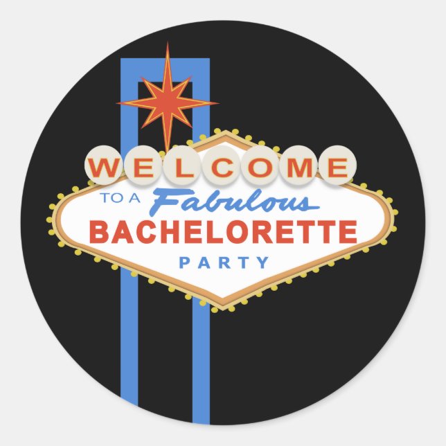 Las Vegas Sign Bachelorette Party Favour Stickers (Front)