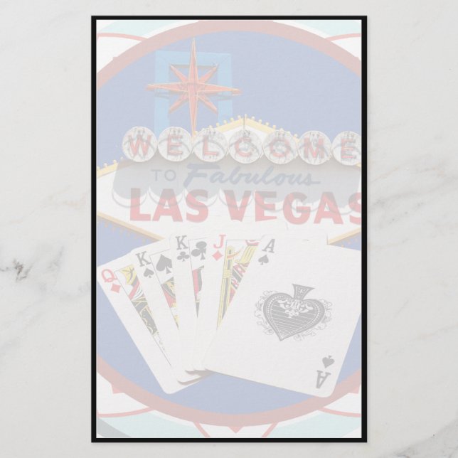 Las Vegas Sign & Cards Poker Chip (Front)