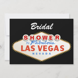 Las Vegas sign destination wedding bridal shower Invitation