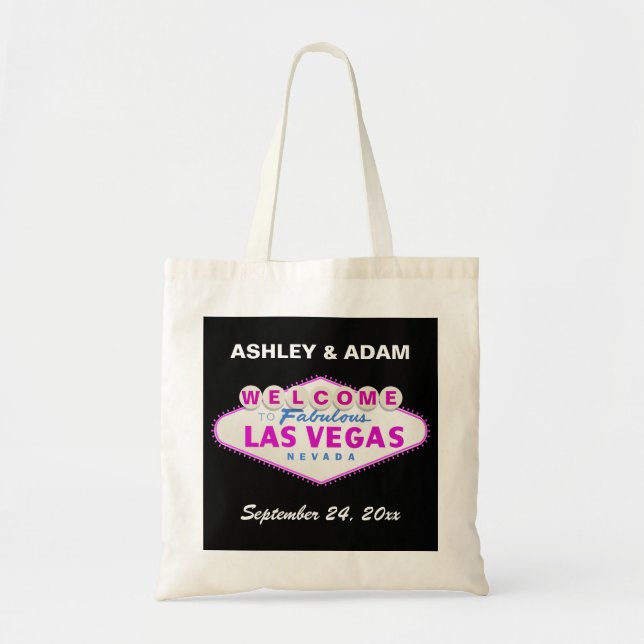 Las Vegas sign destination wedding welcome bag (Front)