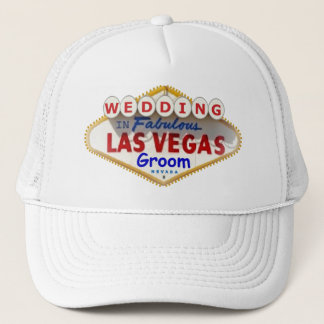 Las Vegas Sign Logo Groom Cap "WEDDING"