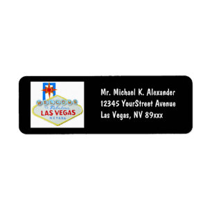 Las Vegas Sign Return Address Label