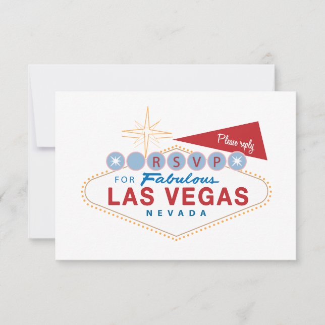 Las Vegas Sign RSVP | Wedding Response Card (Front)