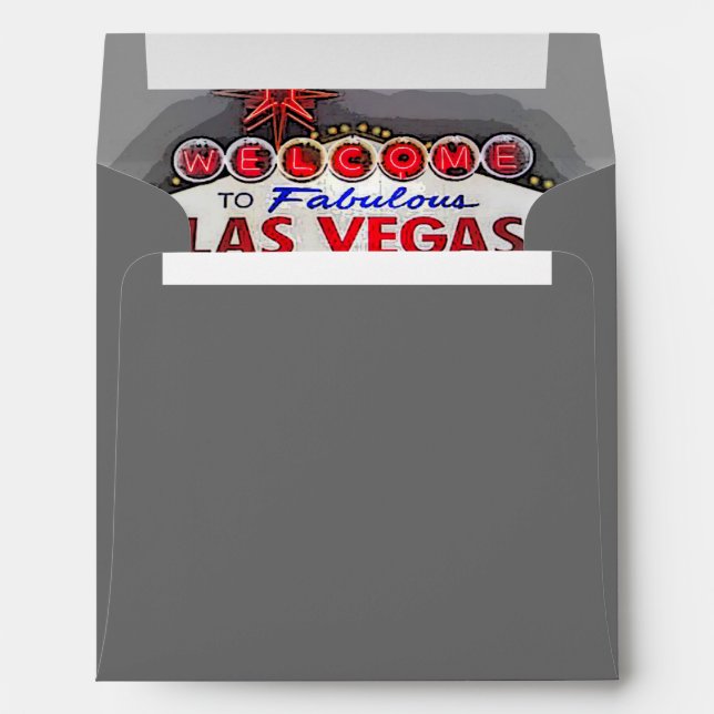 Las Vegas Sign silver Envelopes (Back (Bottom))
