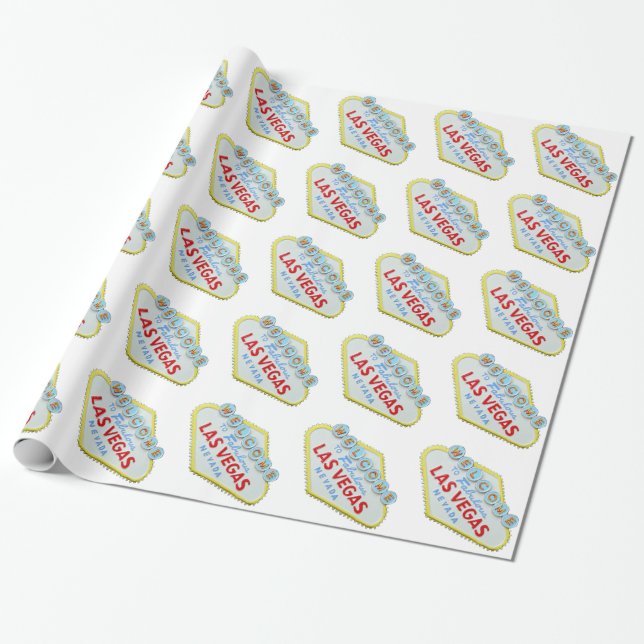 Las Vegas Sign Wrapping Paper (Unrolled)