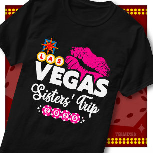 Las Vegas Sisters Trip 2026 Girls Trip Star Kiss T-Shirt