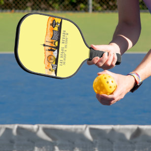 Las Vegas Skyline Latitude and Longitude Pickleball Paddle