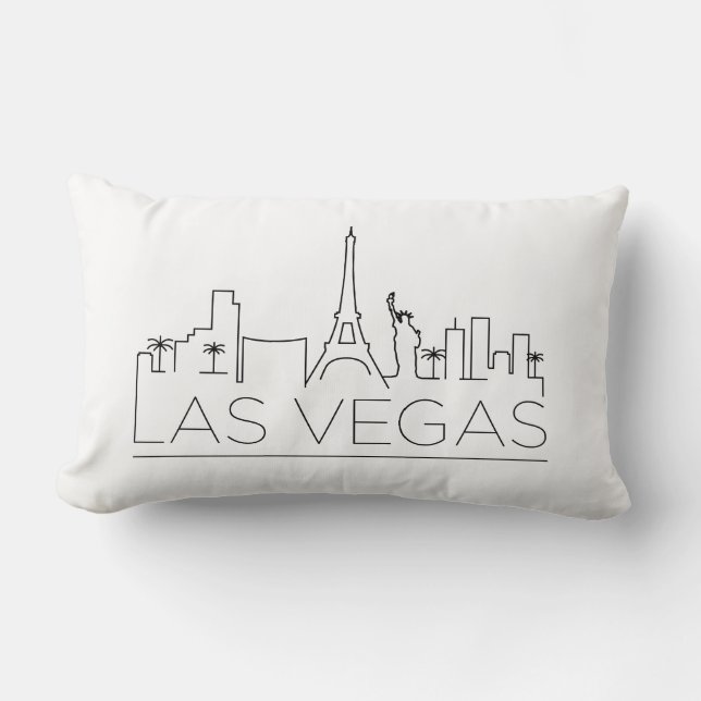 Las Vegas Skyline Lumbar Cushion (Front)