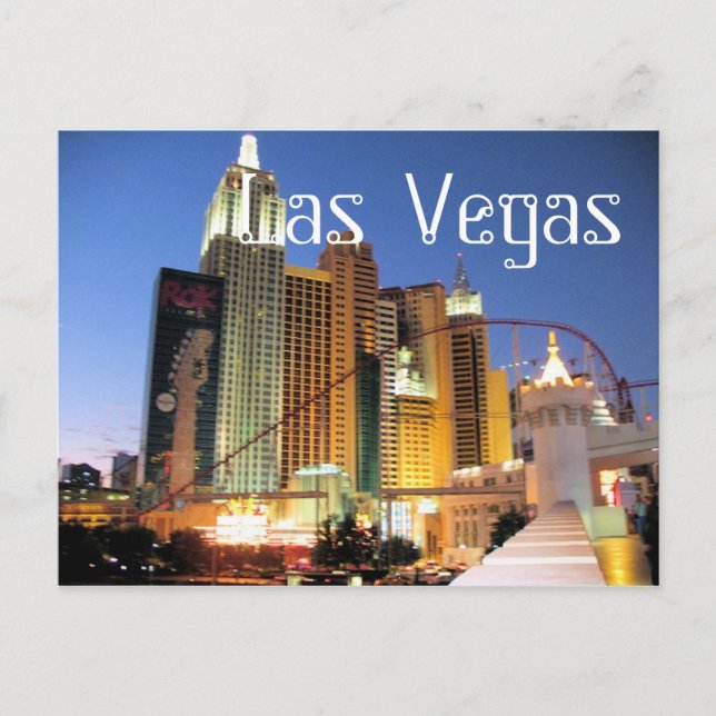 Las Vegas skyline Postcard (Front)