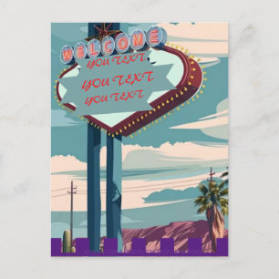 Las Vegas Skyline Printable, Cityscape Line Wall A Postcard