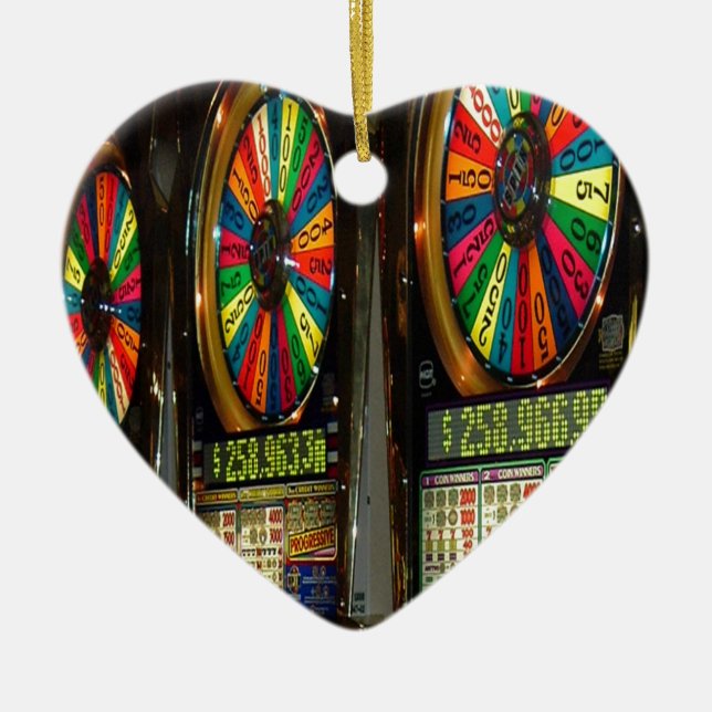 Las Vegas Slot Machines Ceramic Tree Decoration (Front)