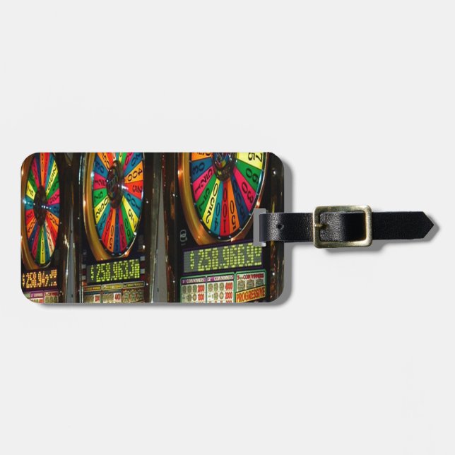 Las Vegas Slot Machines Luggage Tag (Front Horizontal)