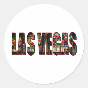 Las Vegas Slots Classic Round Sticker