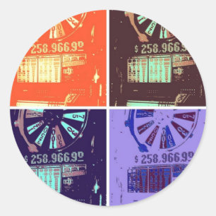 Las Vegas Slots Jackpot Classic Round Sticker