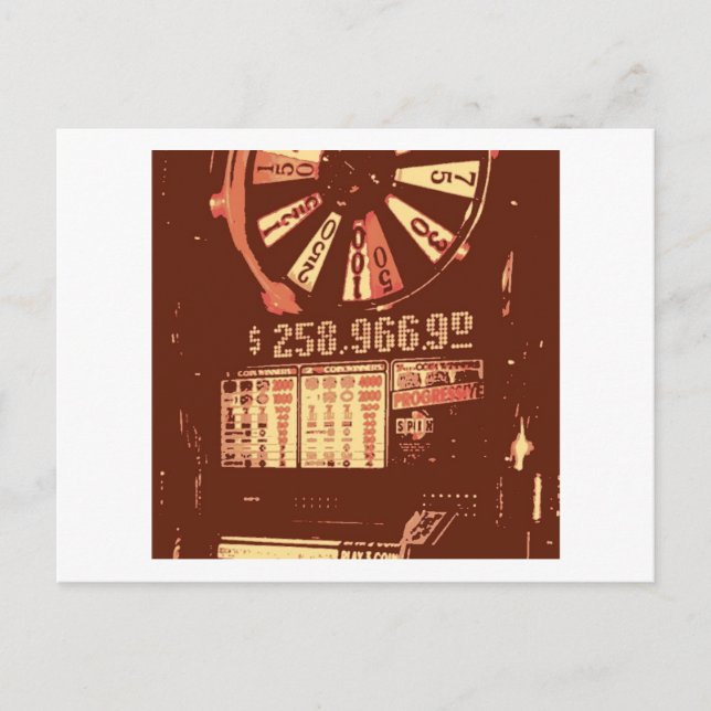 Las Vegas Slots Pop Art Postcard (Front)