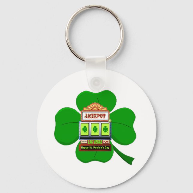Las Vegas St Patrick's Jackpot  Keychain (Front)