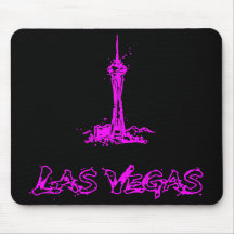 Las Vegas Stratosphere Neon Pink Sketch Mouse Pad