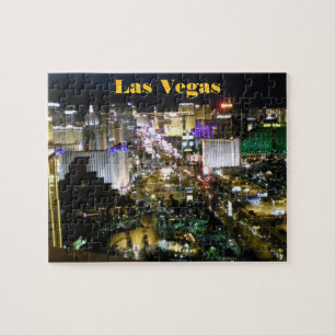 Las Vegas Strip Aerial View Night Jigsaw Puzzle