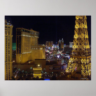 Las Vegas Strip & Aladdin Poster Print