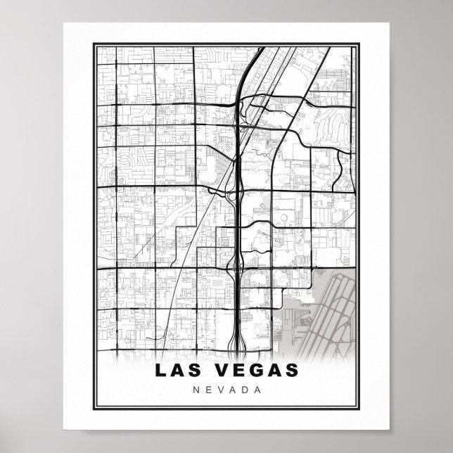 Las Vegas Strip Map Poster (Front)
