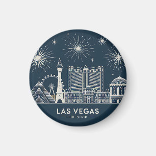 Las Vegas Strip Nevada Travel Souvenir Landmarks Magnet