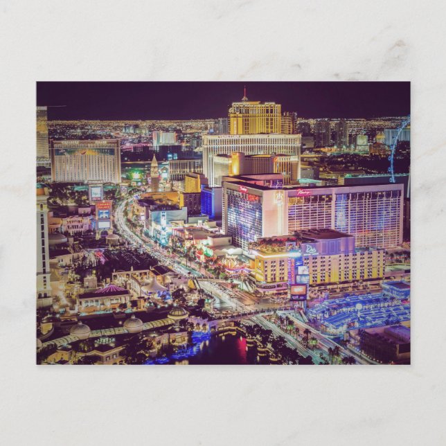 Las Vegas strip stylised Postcard (Front)
