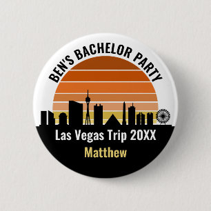 Las Vegas Strip Sunset Custom Vacation 6 Cm Round Badge