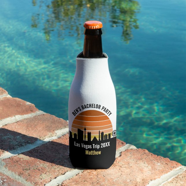 Las Vegas Strip Sunset Custom Vacation Bottle Cooler (In Situ Pool)