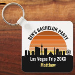 Las Vegas Strip Sunset Custom Vacation Key Ring<br><div class="desc">Cool custom Las Vegas skyline at sunset keychain for your family vacation or bachelor party trip to the city of lights. Gamble from sunrise to sundown in this city and remember it with this keepsake souvenir.</div>