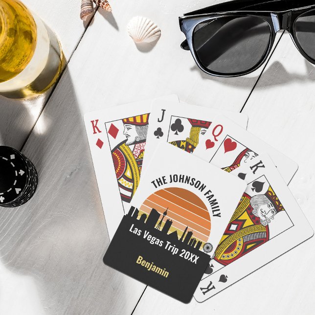 Las Vegas Strip Sunset Custom Vacation Playing Cards (Creator Uploaded)