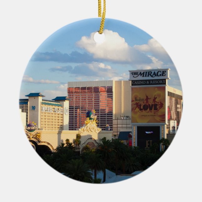 Las Vegas Strip Sunset Ornament (Front)
