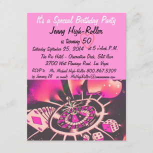 Las Vegas Style Birthday Party Invitation