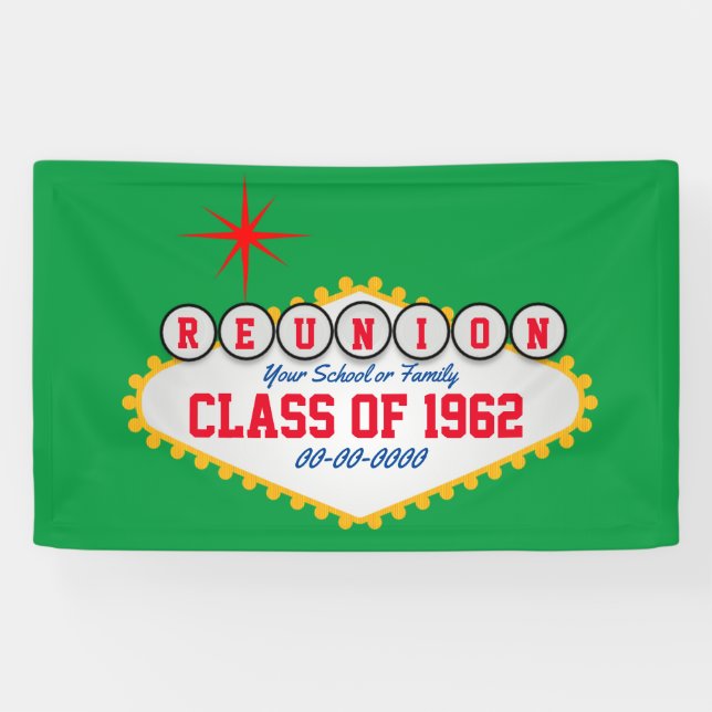 Las Vegas Style Reunion Personalise  Banner (Horizontal)