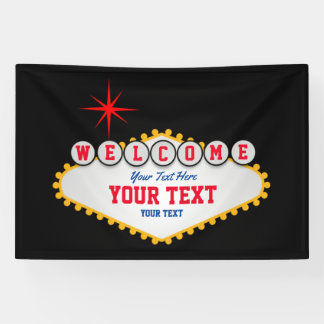 Las Vegas style Welcome to your text Banner