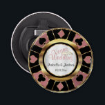 Las Vegas Styled Wedding Dusty Rose Gold Bottle Opener<br><div class="desc">Bottle Opener. Personalise Las Vegas Style Wedding - Dusty Rose Gold ready for you to personalise. 📌If you need further customisation, please click the "Click to Customise further" or "Customise or Edit Design"button and use our design tool to resize, rotate, change text colour, add text and so much more.⭐This Product...</div>