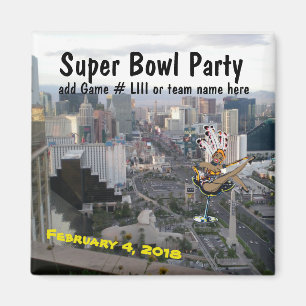 Las Vegas Super Football Party with showgirl Magnet