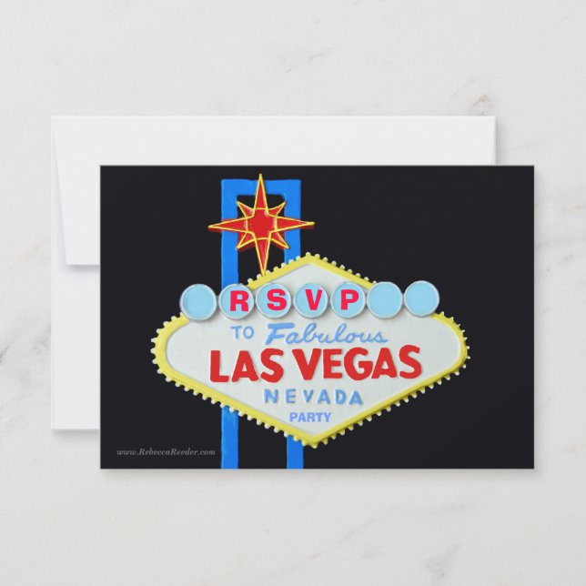 Las Vegas Theme Party RSVP enclosure (Front)