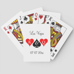 Las Vegas theme wedding party favour playing cards