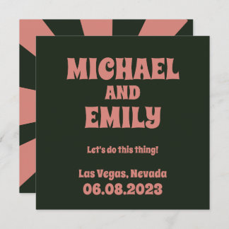 Las Vegas Themed Wedding Save the Date Invitation