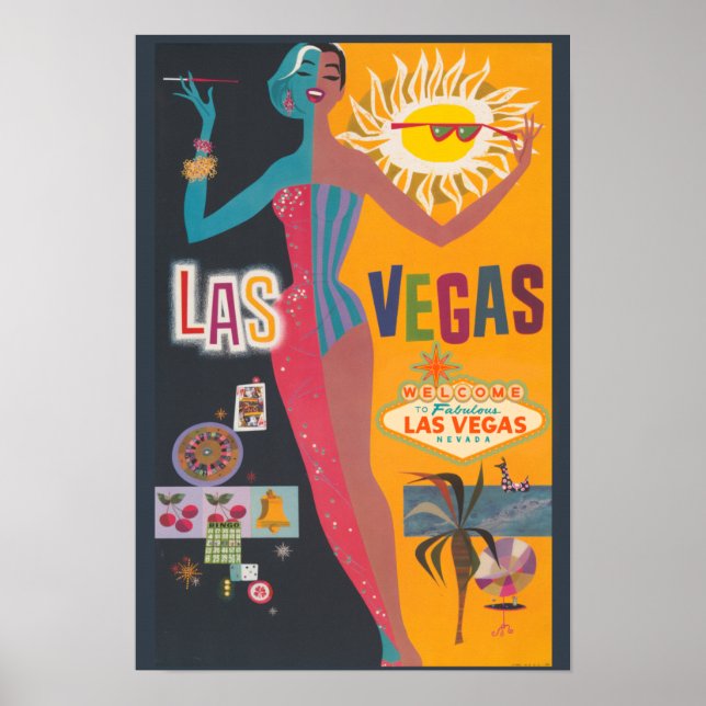 Las Vegas Travel Ad Poster (Front)
