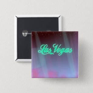Las Vegas travel poster 15 Cm Square Badge
